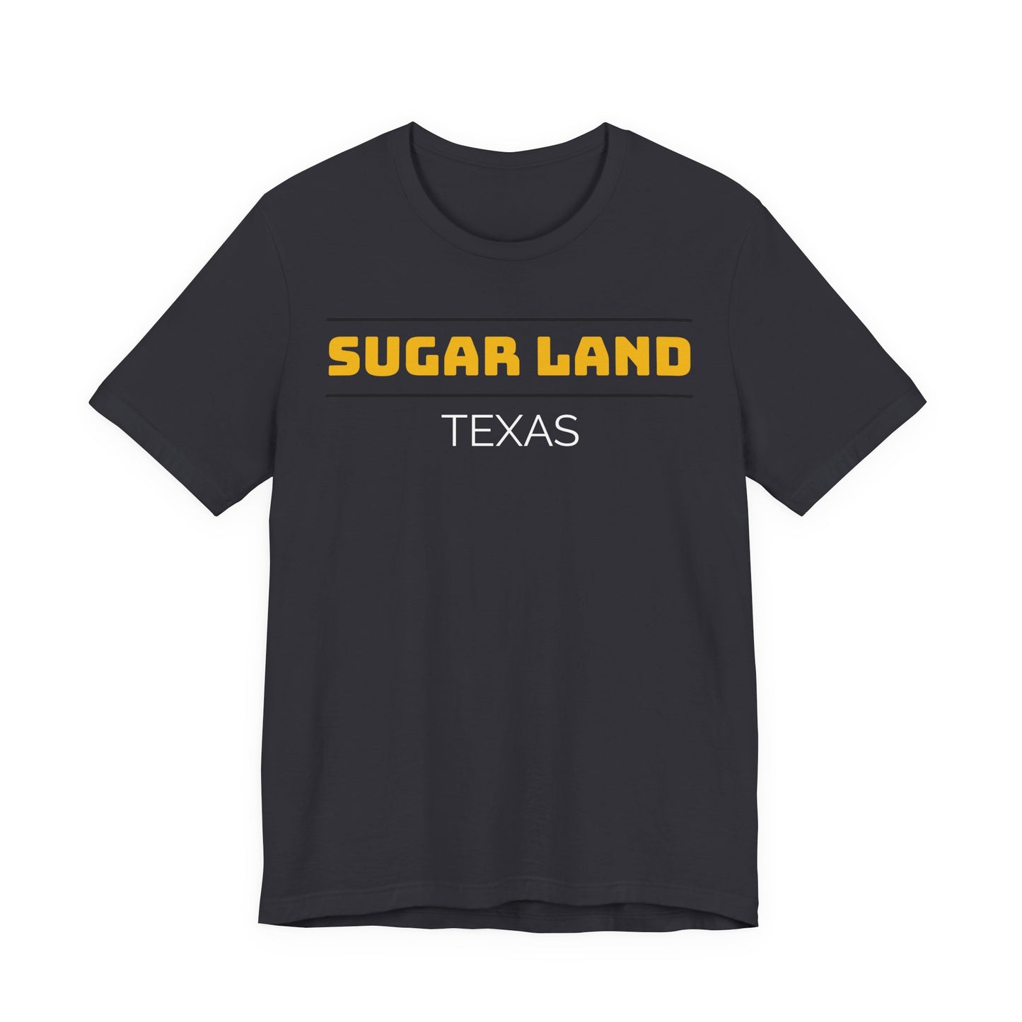 Sugar Land Yellow Font Tee