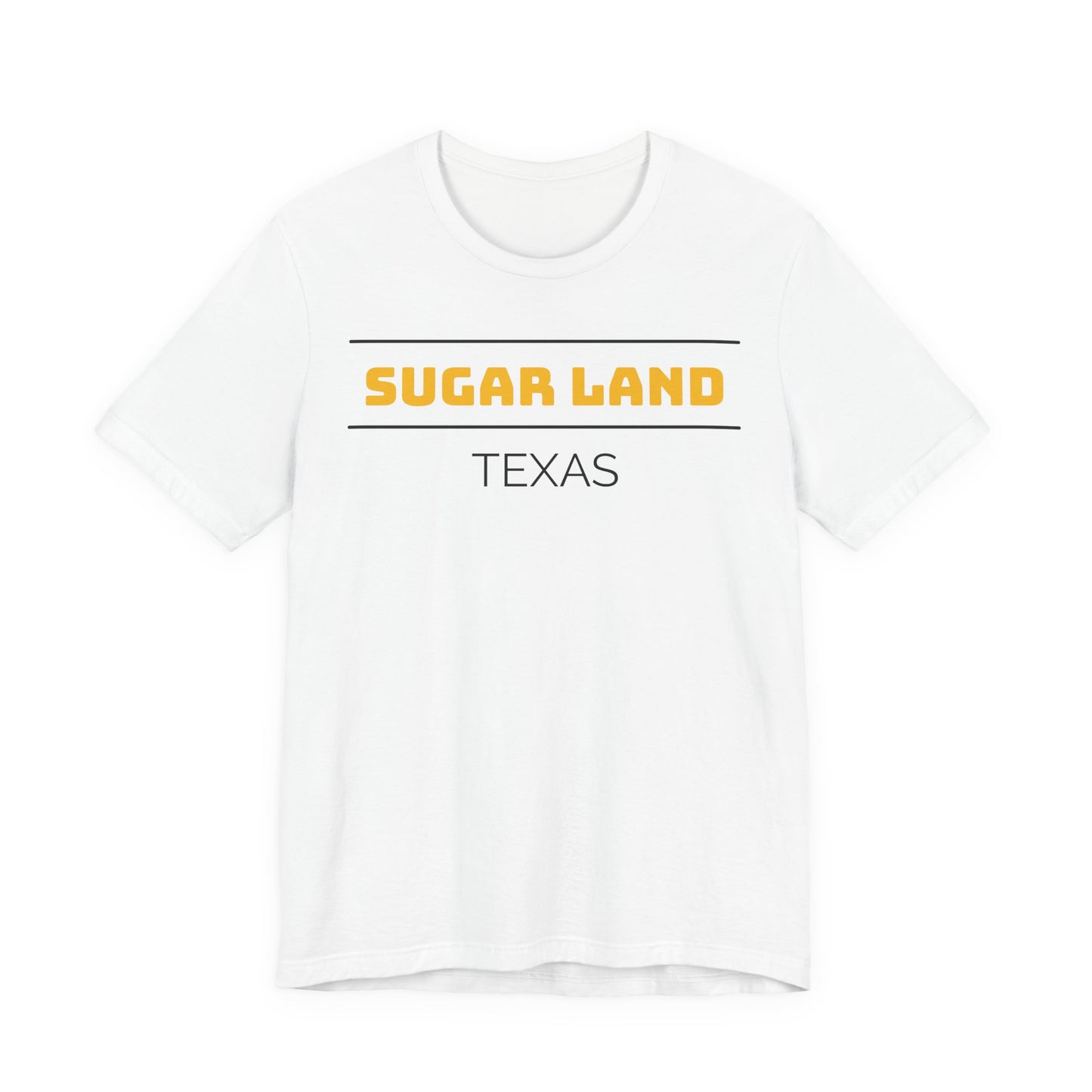 Sugar Land Yellow Font Tee