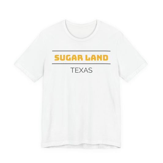 Sugar Land Yellow Font Tee